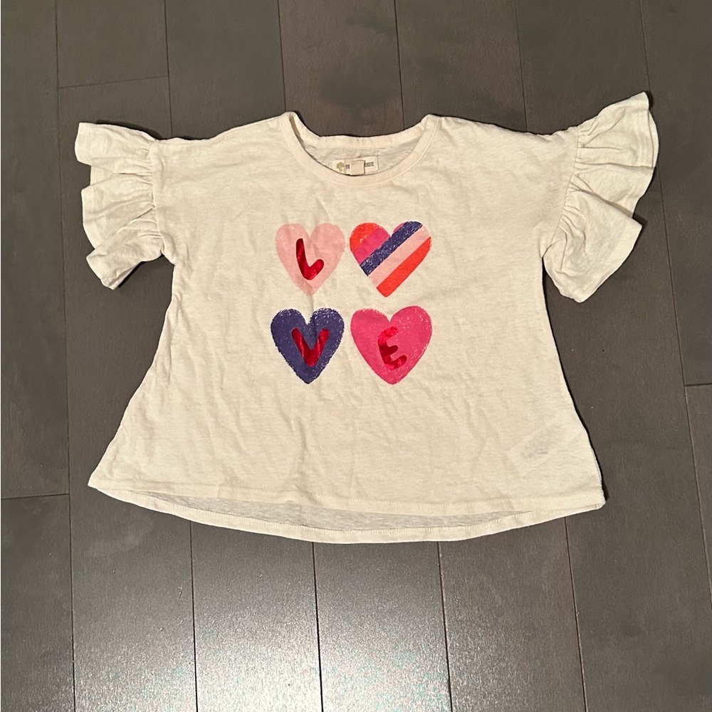 Tucker and Tate ruffled heart tshirt 3T